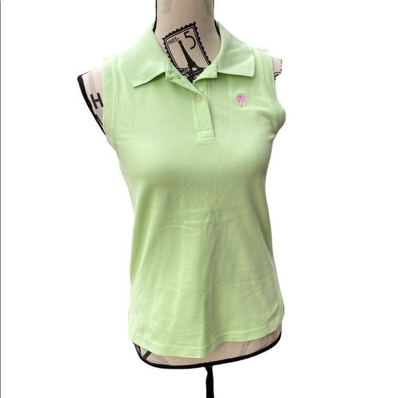 Lilly Pulitzer Tops - LILLY Pulitzer | Sleeveless light green Polo Shirt